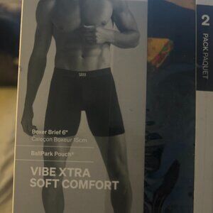 NWT SAXX Vibe Xtra Soft Comfort Boxer Brief 6" Inseam 2-Pack